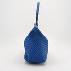 Bottega Veneta Intrecciato Hobo Shoulder Bag Blue
