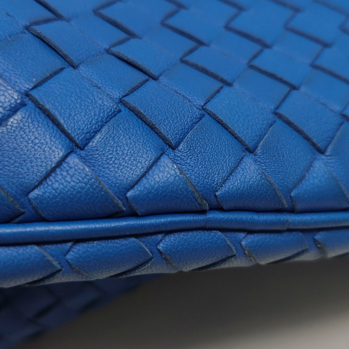 Bottega Veneta Intrecciato Hobo Shoulder Bag Blue