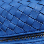 Bottega Veneta Intrecciato Hobo Shoulder Bag Blue