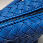 Bottega Veneta Intrecciato Hobo Shoulder Bag Blue