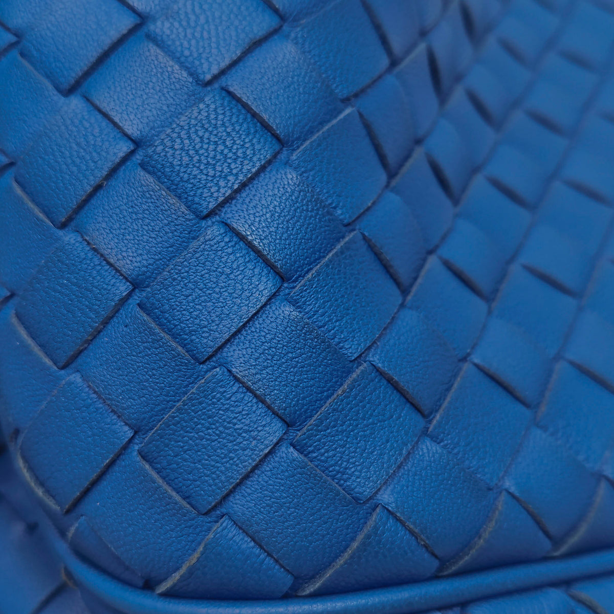 Bottega Veneta Intrecciato Hobo Shoulder Bag Blue