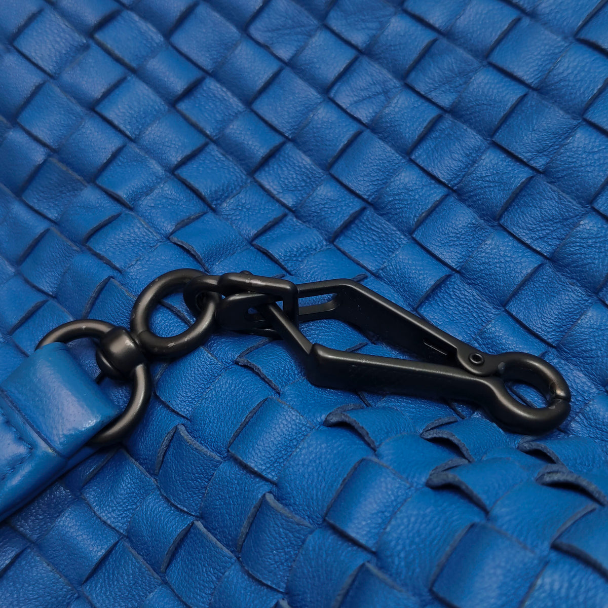 Bottega Veneta Intrecciato Hobo Shoulder Bag Blue