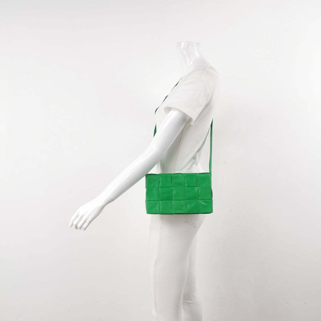 Bottega Veneta Intrecciato Cassette Crossbody Parakeet