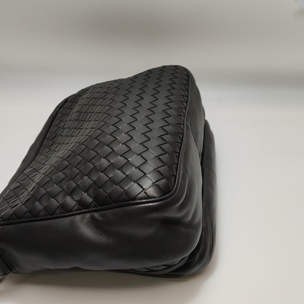 Bottega Veneta Nappa Intrecciato Messenger Bag Black