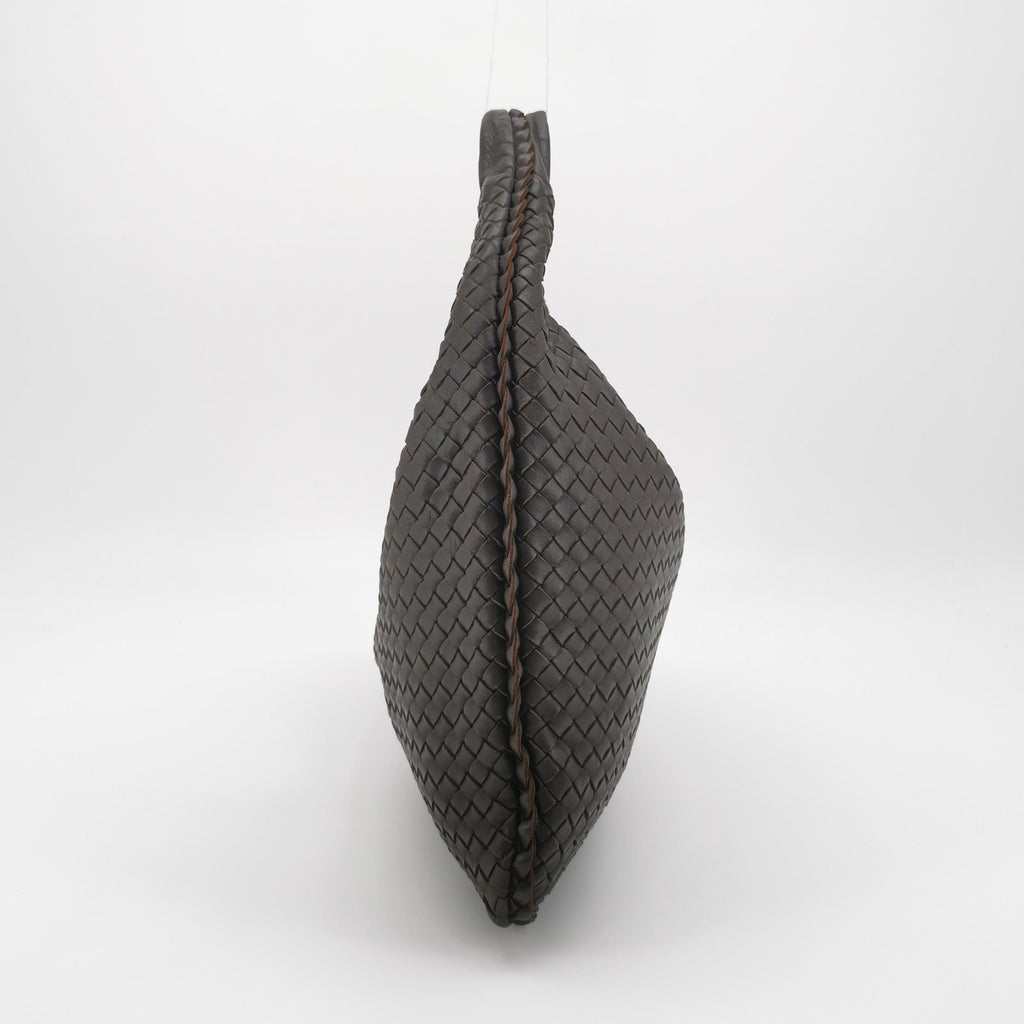 Bottega Veneta Intrecciato Hobo Large Dark Brown