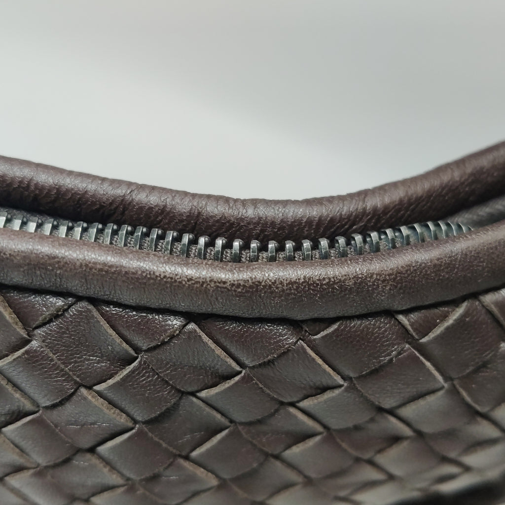 Bottega Veneta Intrecciato Hobo Large Dark Brown