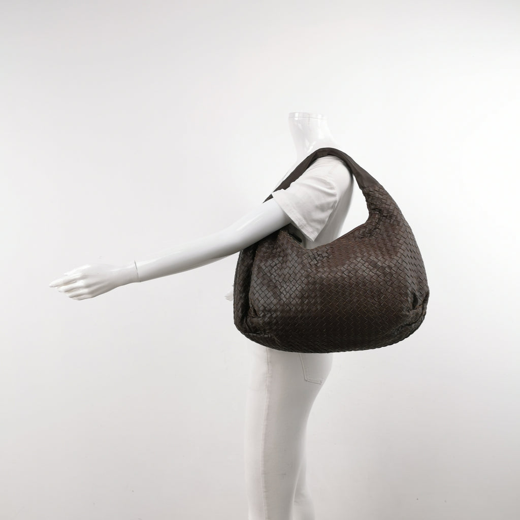 Bottega Veneta Belly Hobo Large Dark Brown