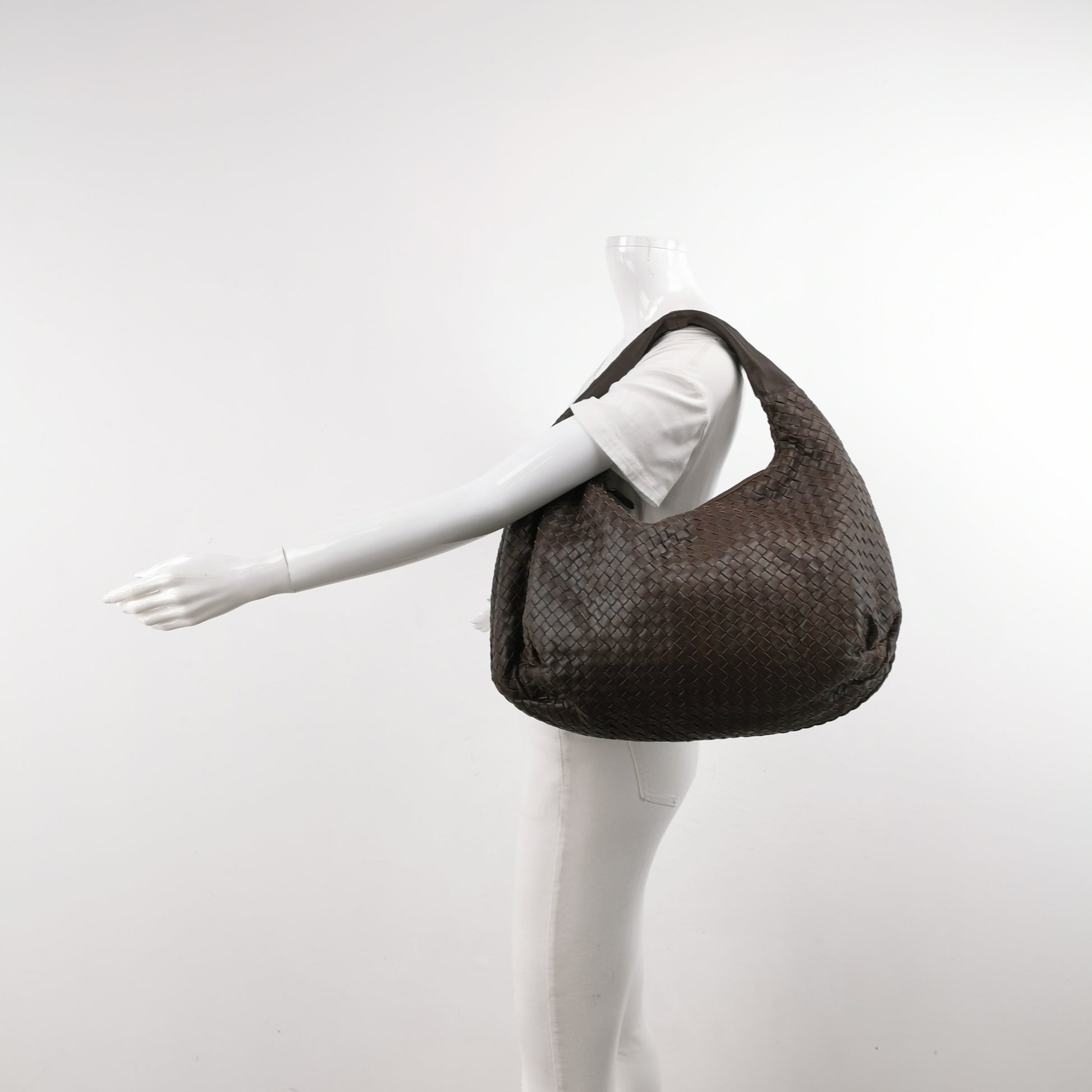 Bottega Veneta Belly Hobo Large Dark Brown