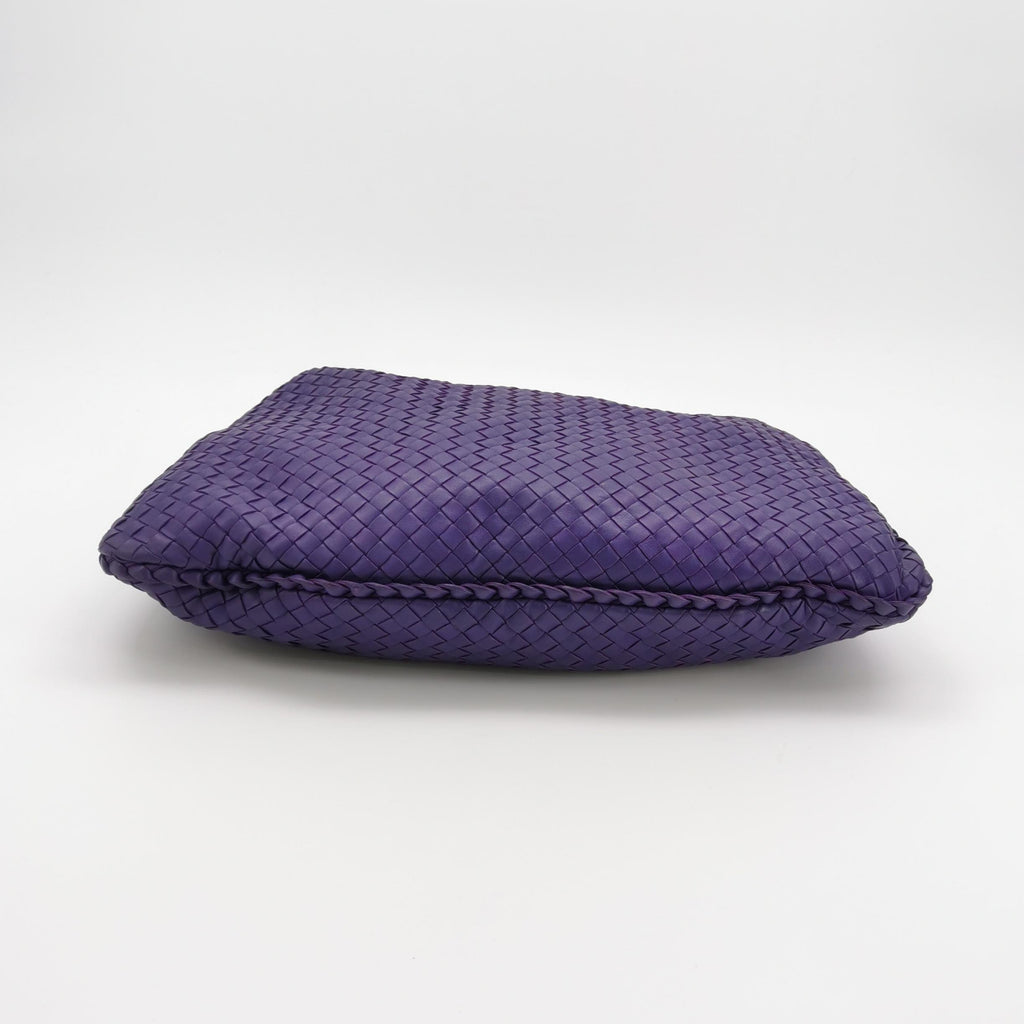 Bottega Veneta Intrecciato Hobo Shoulder Bag Purple