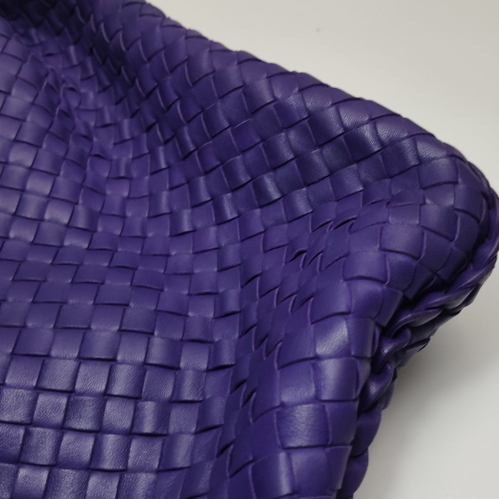 Bottega Veneta Intrecciato Hobo Shoulder Bag Purple