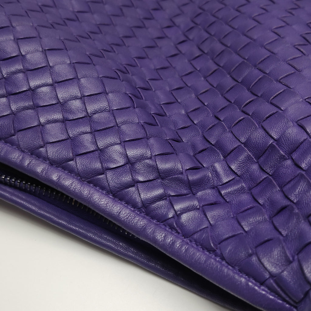 Bottega Veneta Intrecciato Hobo Shoulder Bag Purple