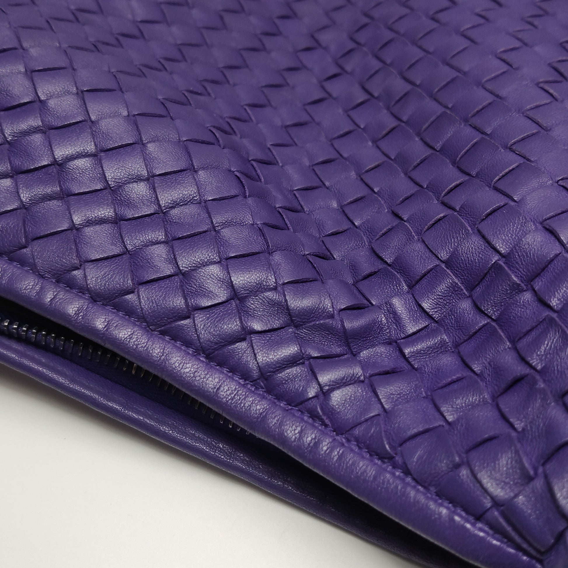 Bottega Veneta Intrecciato Hobo Shoulder Bag Purple