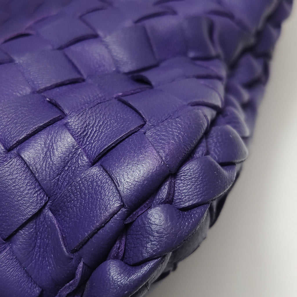 Bottega Veneta Intrecciato Hobo Shoulder Bag Purple