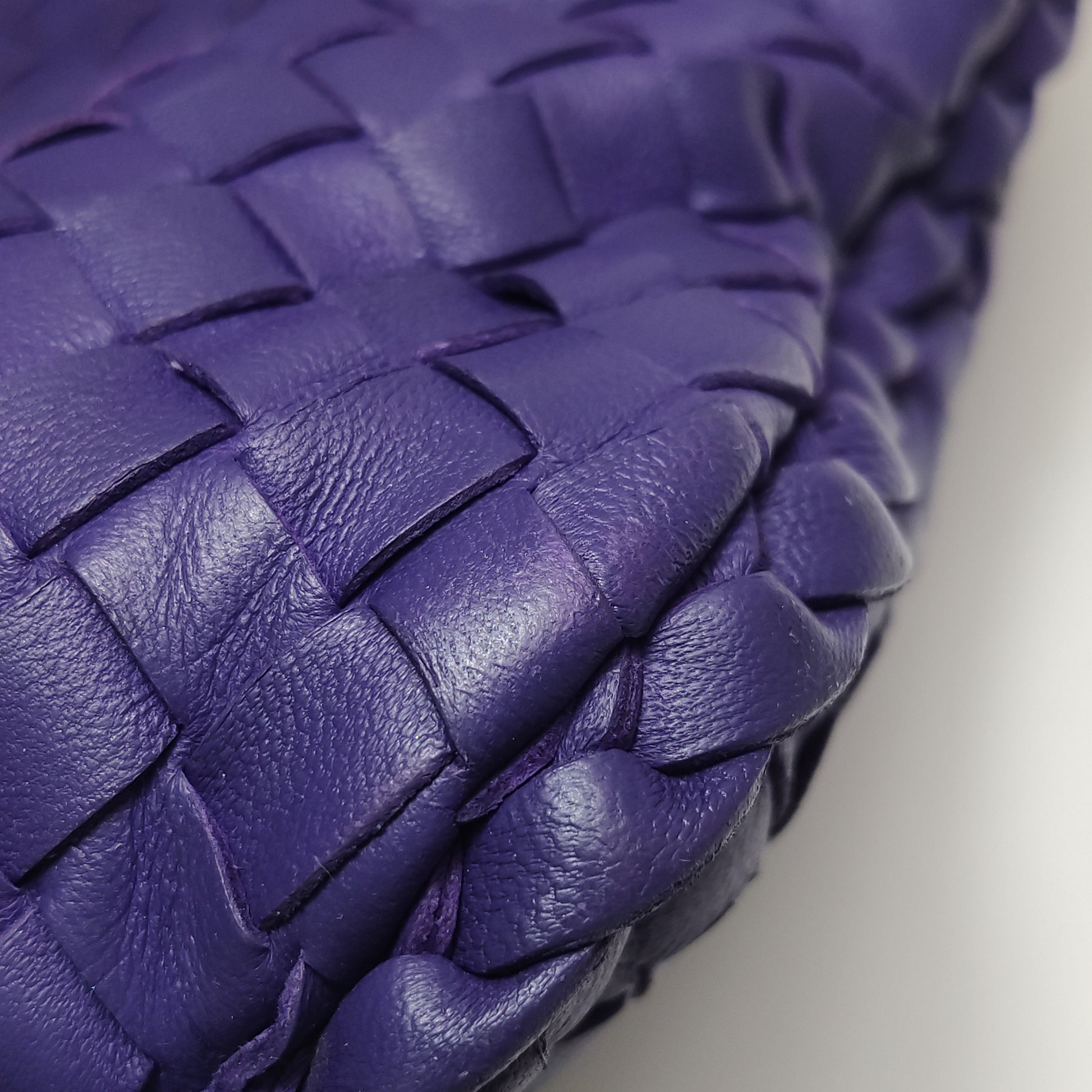 Bottega Veneta Intrecciato Hobo Shoulder Bag Purple