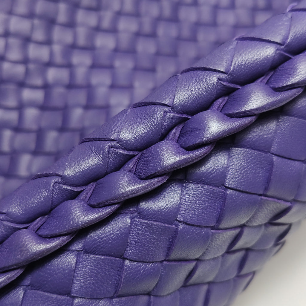 Bottega Veneta Intrecciato Hobo Shoulder Bag Purple