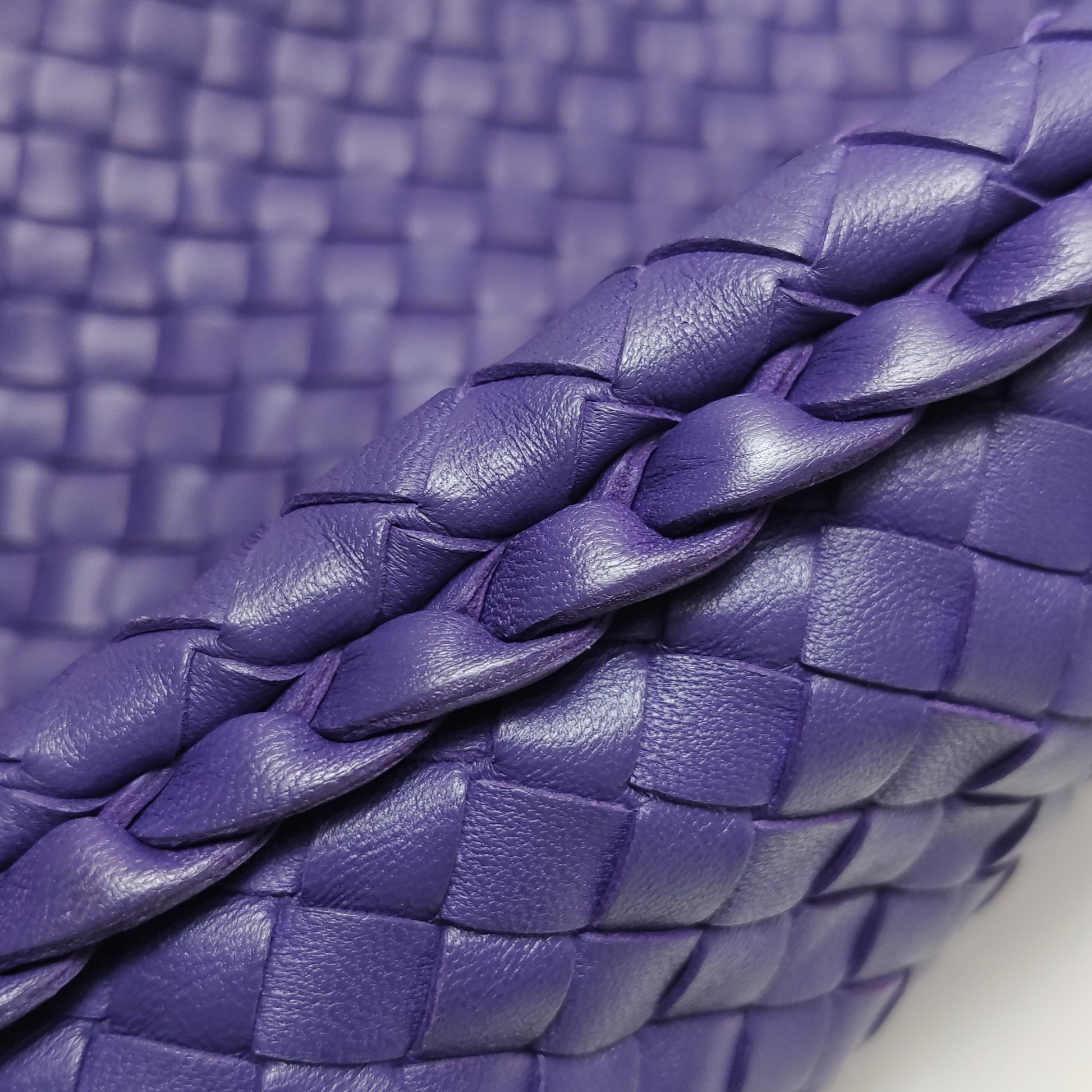 Bottega Veneta Intrecciato Hobo Shoulder Bag Purple
