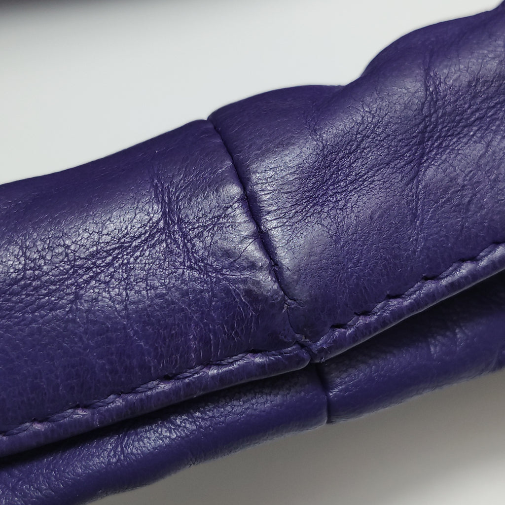 Bottega Veneta Intrecciato Hobo Shoulder Bag Purple