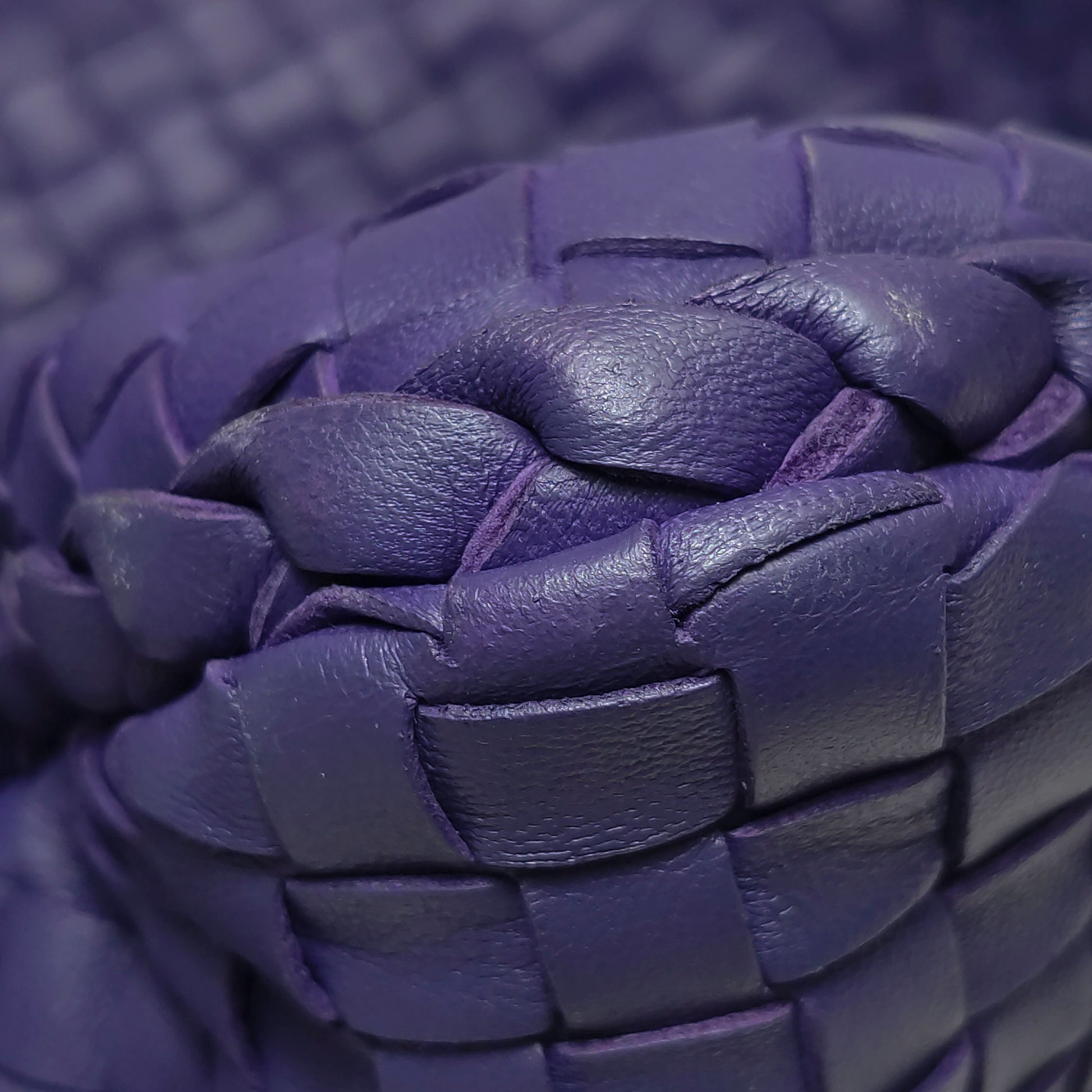 Bottega Veneta Intrecciato Hobo Shoulder Bag Purple