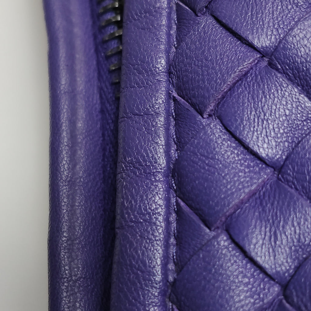 Bottega Veneta Intrecciato Hobo Shoulder Bag Purple