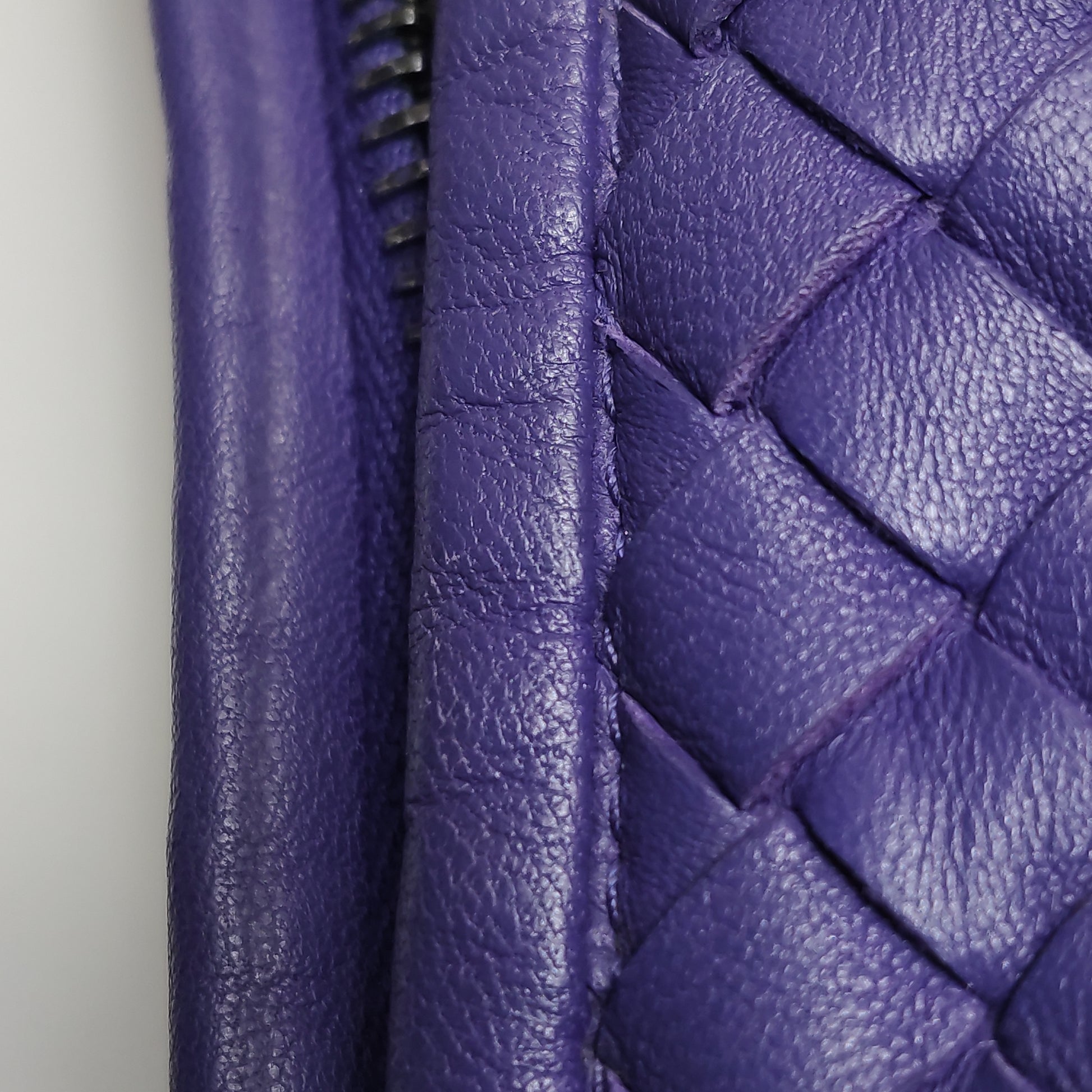Bottega Veneta Intrecciato Hobo Shoulder Bag Purple
