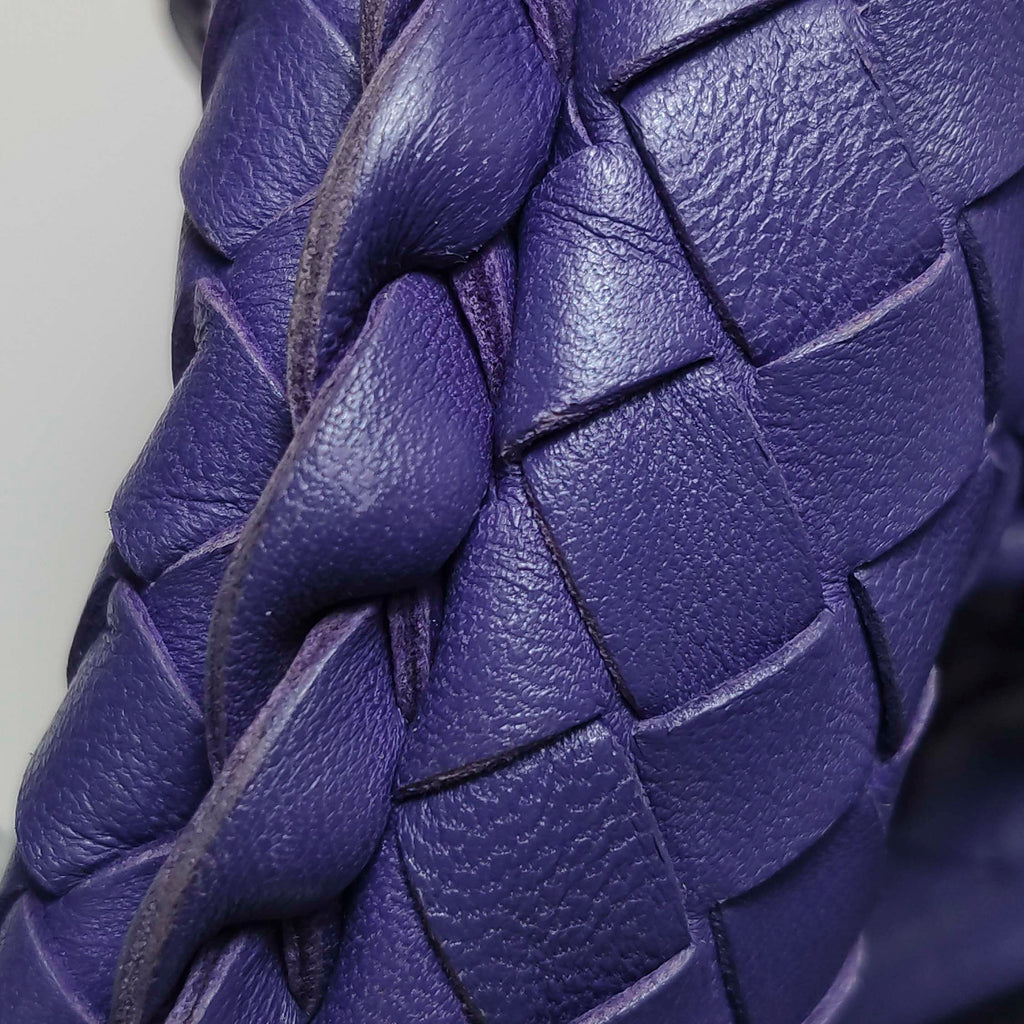 Bottega Veneta Intrecciato Hobo Shoulder Bag Purple