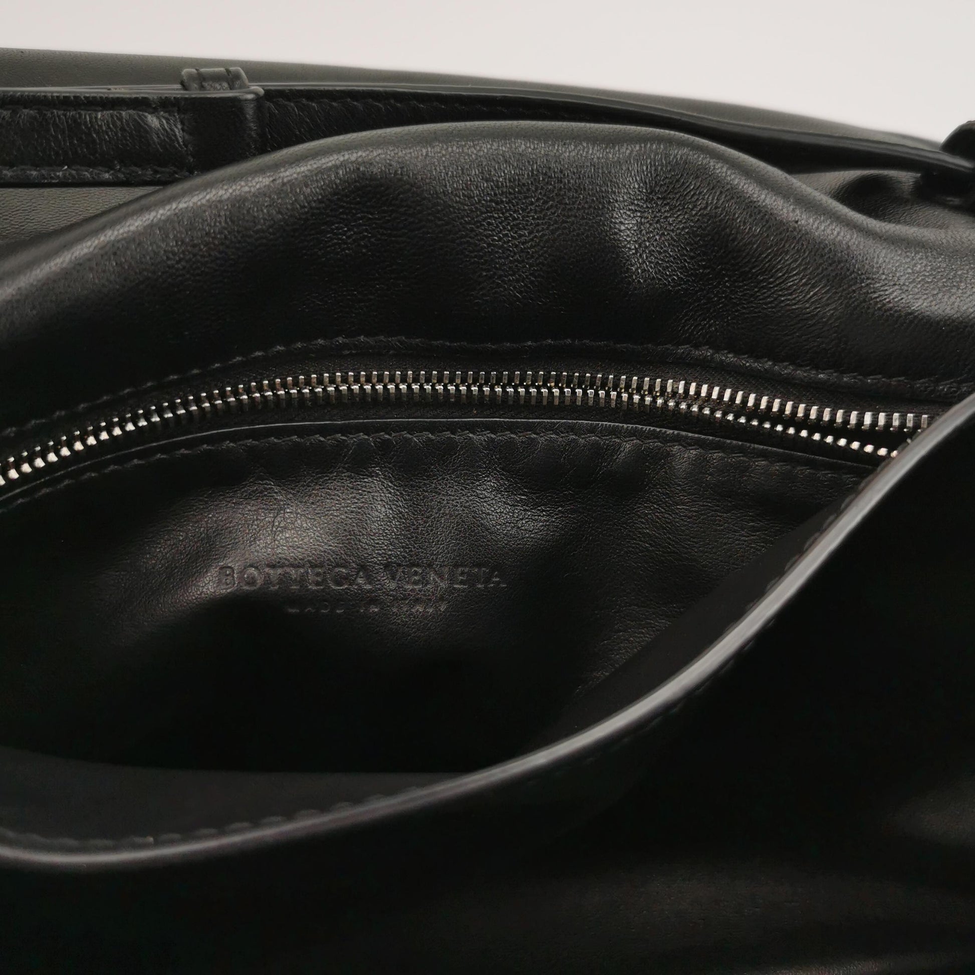 Bottega Veneta Intrecciato Flap Crossbody Black