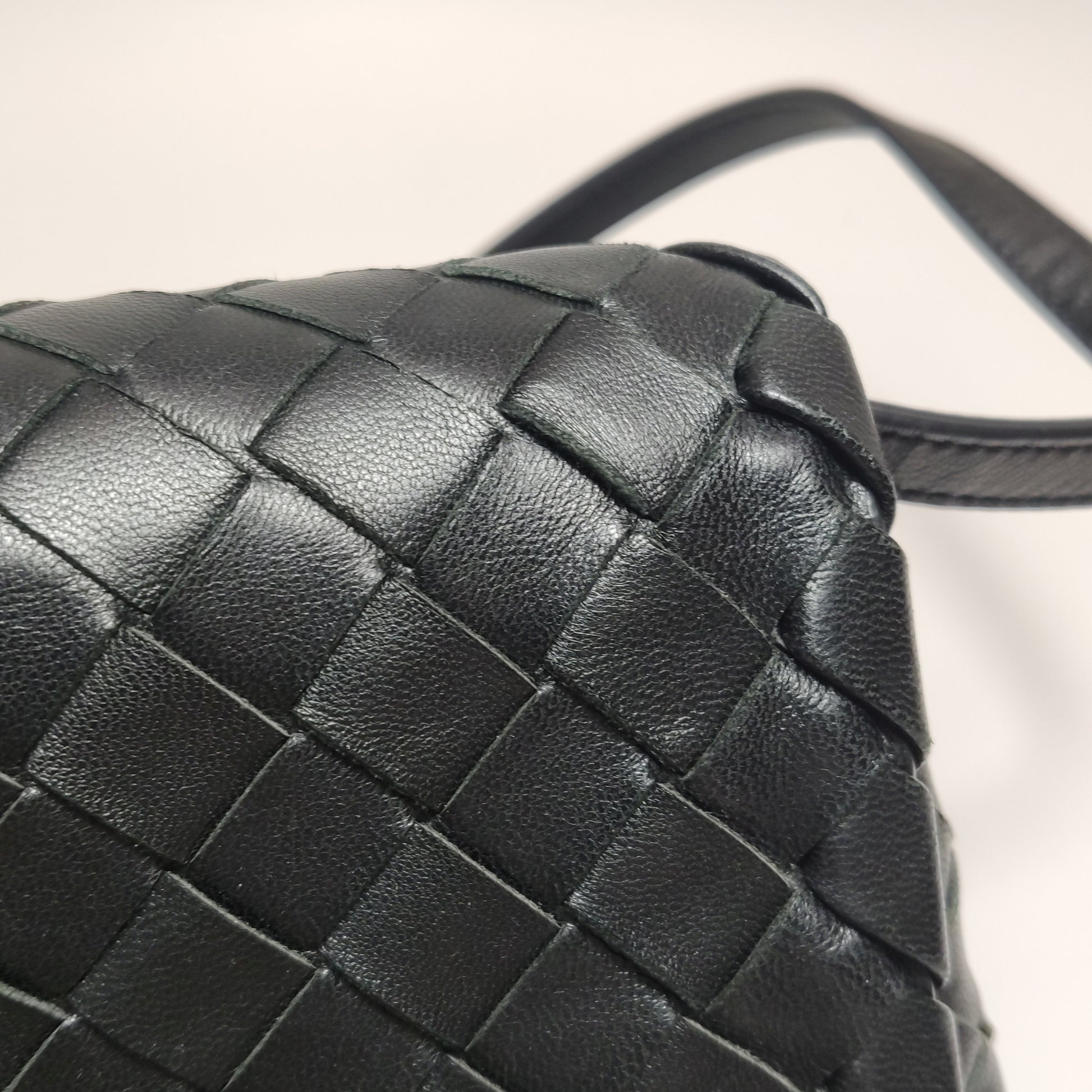 Bottega Veneta Intrecciato Flap Crossbody Black