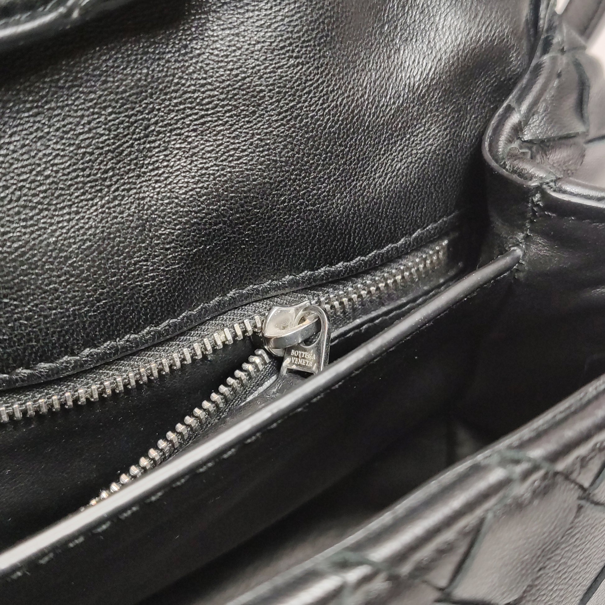 Bottega Veneta Intrecciato Flap Crossbody Black