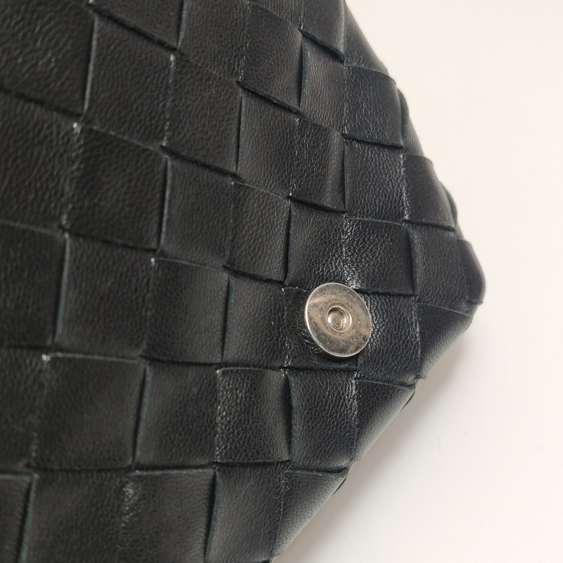 Bottega Veneta Intrecciato Flap Crossbody Black