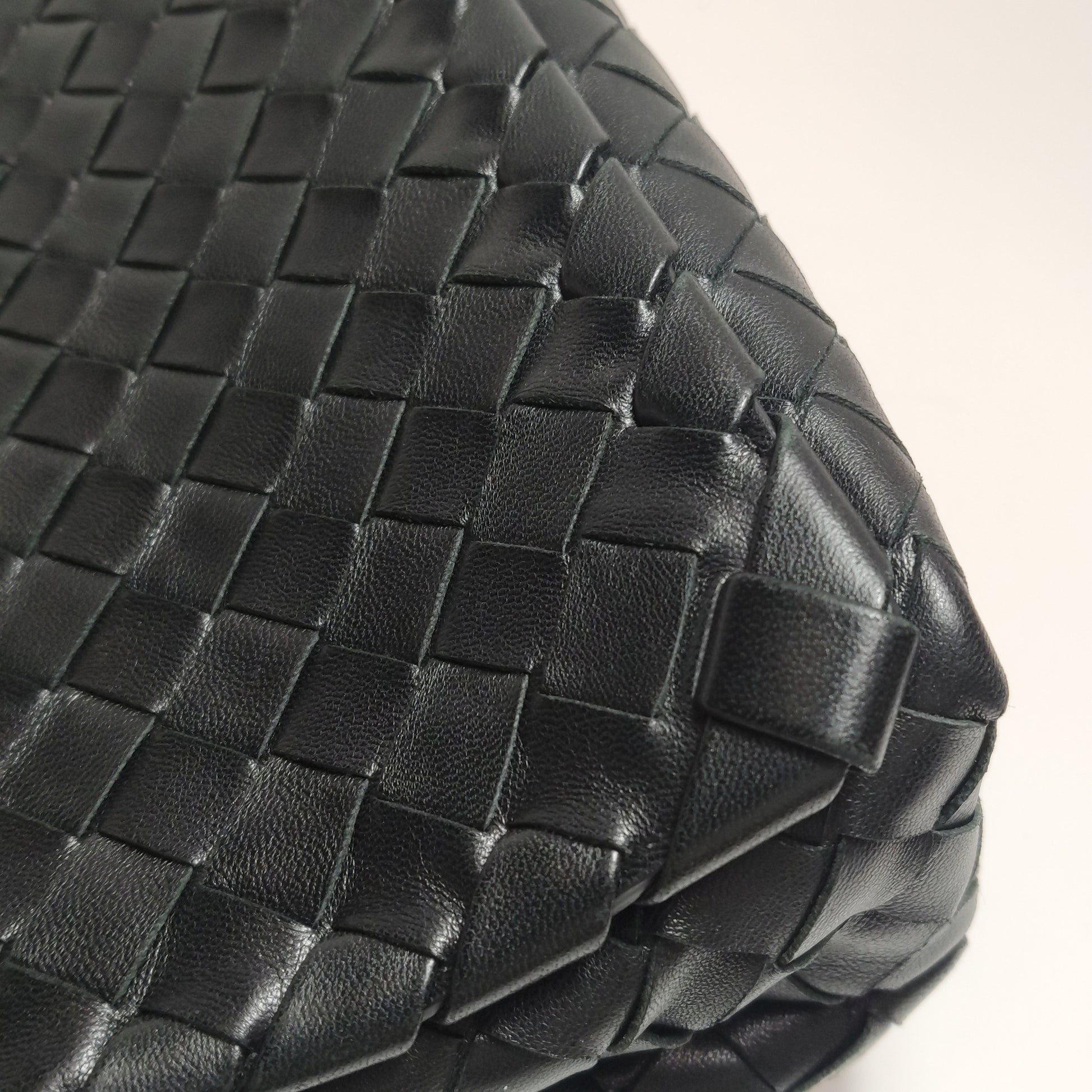 Bottega Veneta Intrecciato Flap Crossbody Black