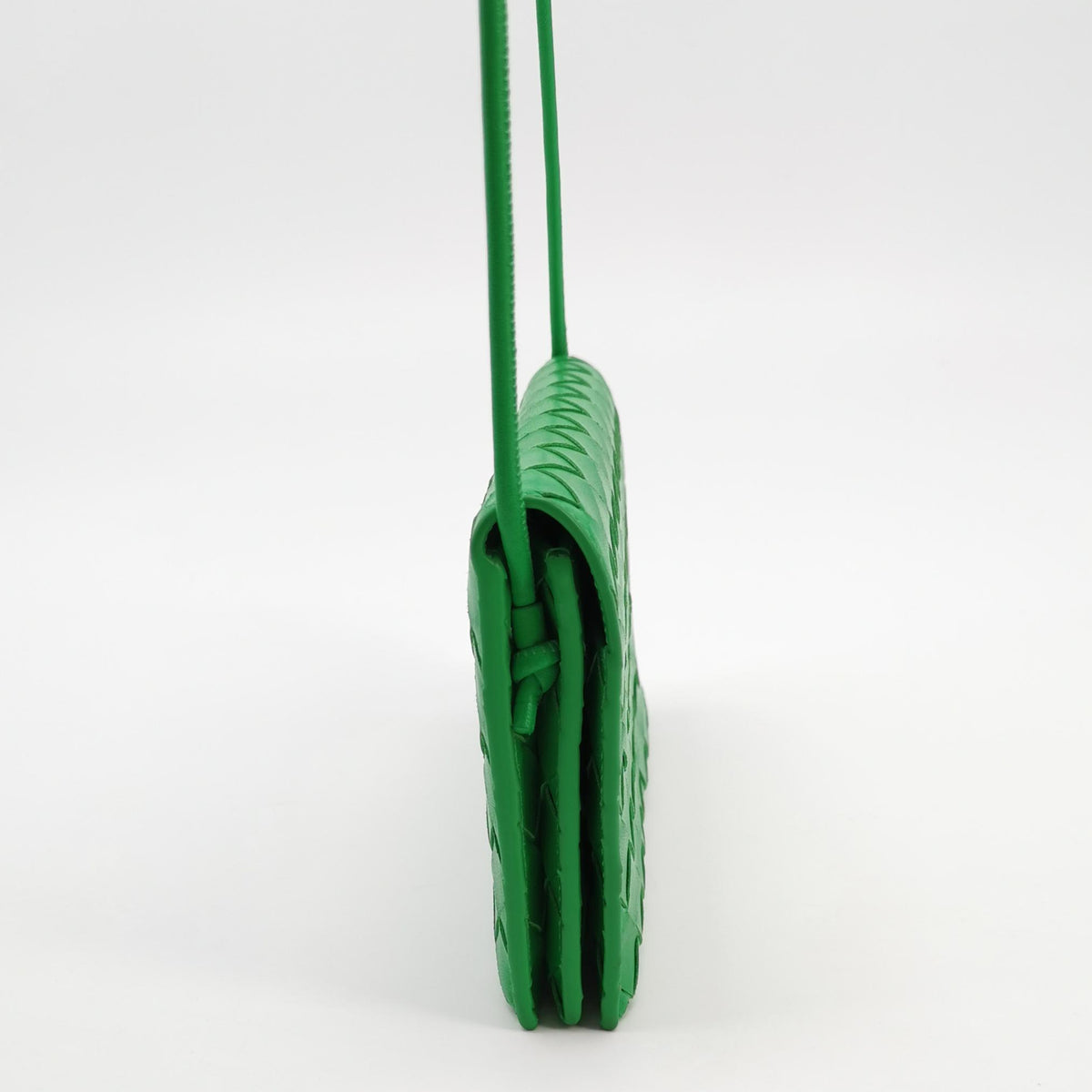 Bottega Veneta Intrecciato Wallet on Strap Parakeet Green