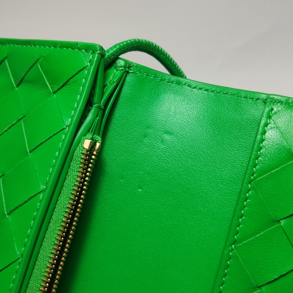 Bottega Veneta Intrecciato Wallet on Strap Parakeet Green