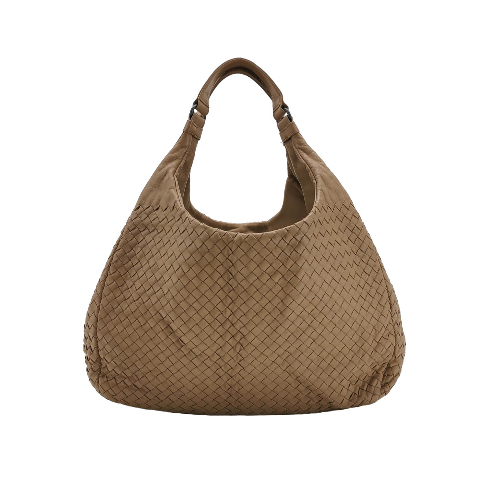 Bottega Veneta Campana Shoulder Bag Beige
