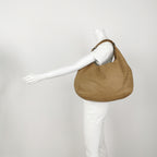 Bottega Veneta Campana Shoulder Bag Beige