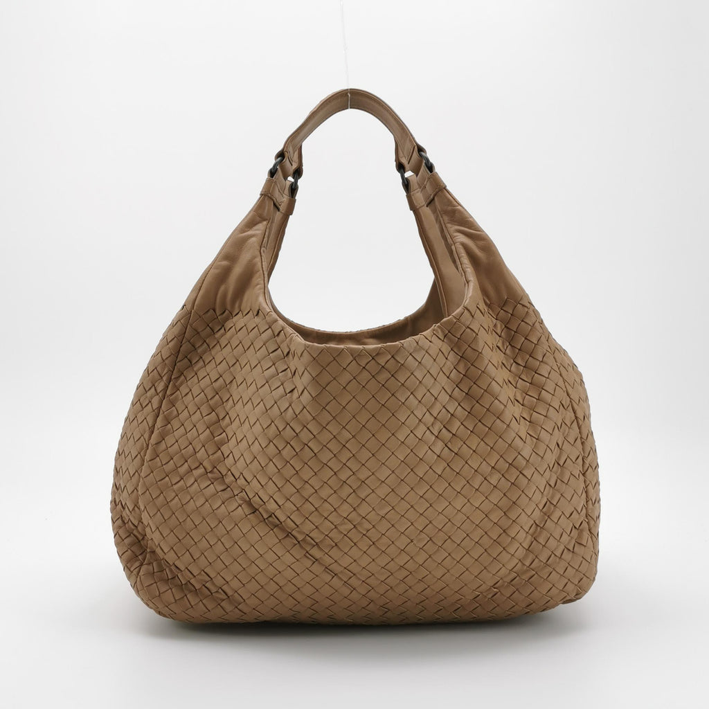 Bottega Veneta Campana Shoulder Bag Beige