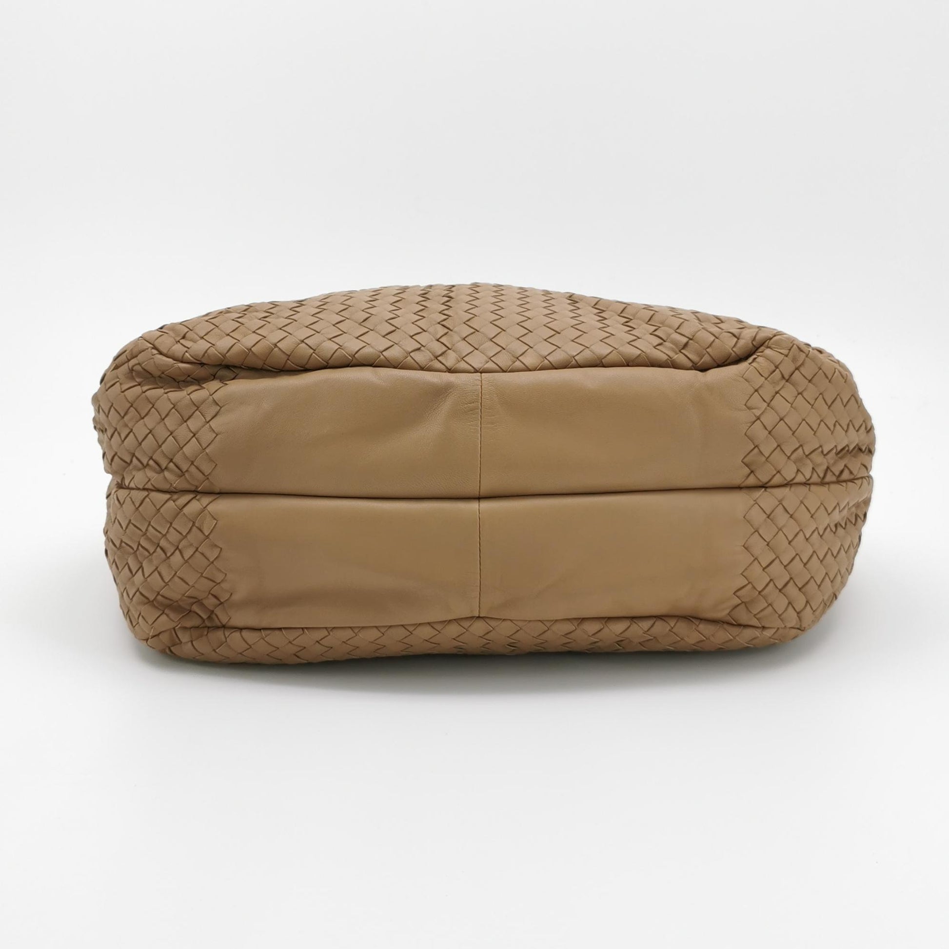 Bottega Veneta Campana Shoulder Bag Beige
