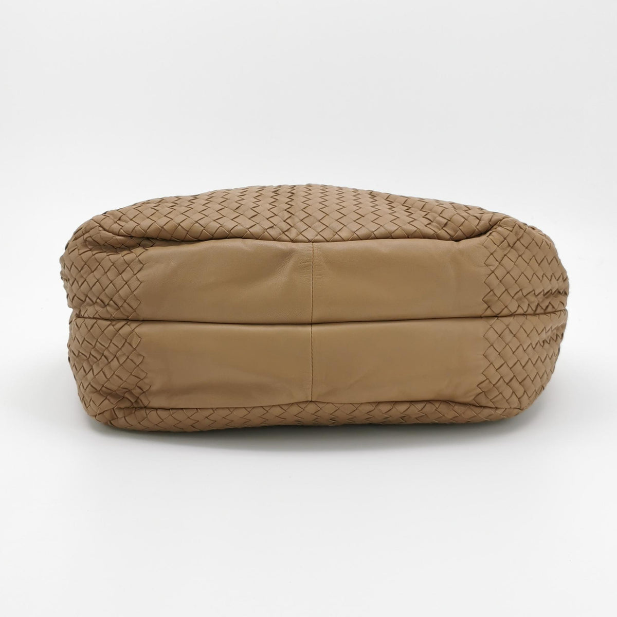 Bottega Veneta Campana Shoulder Bag Beige