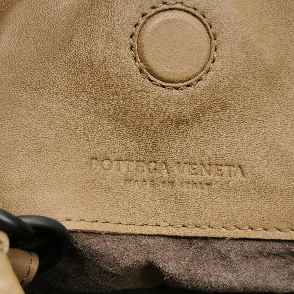 Bottega Veneta Campana Shoulder Bag Beige
