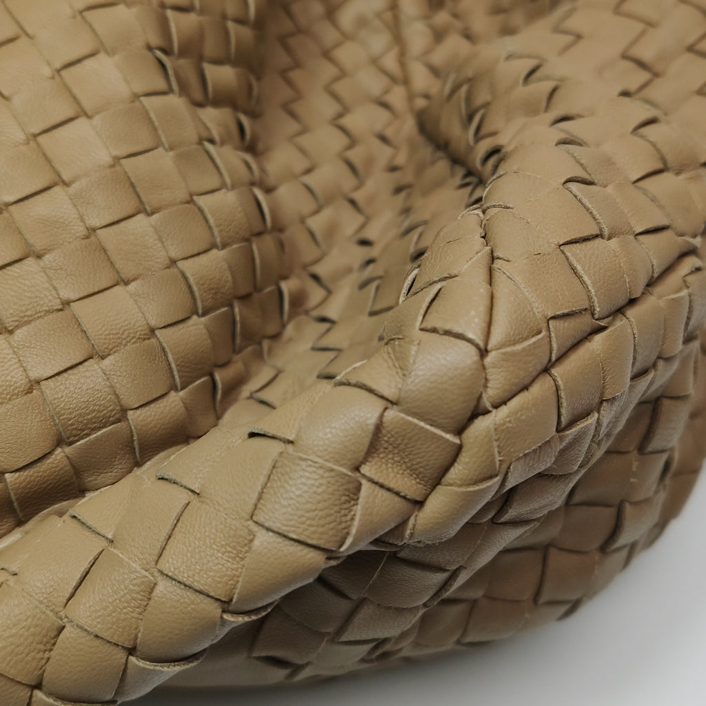 Bottega Veneta Campana Shoulder Bag Beige