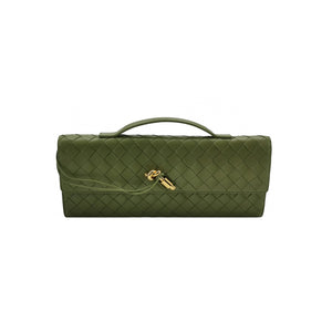 Bottega Veneta Long Andiamo Top Handle Clutch Matcha