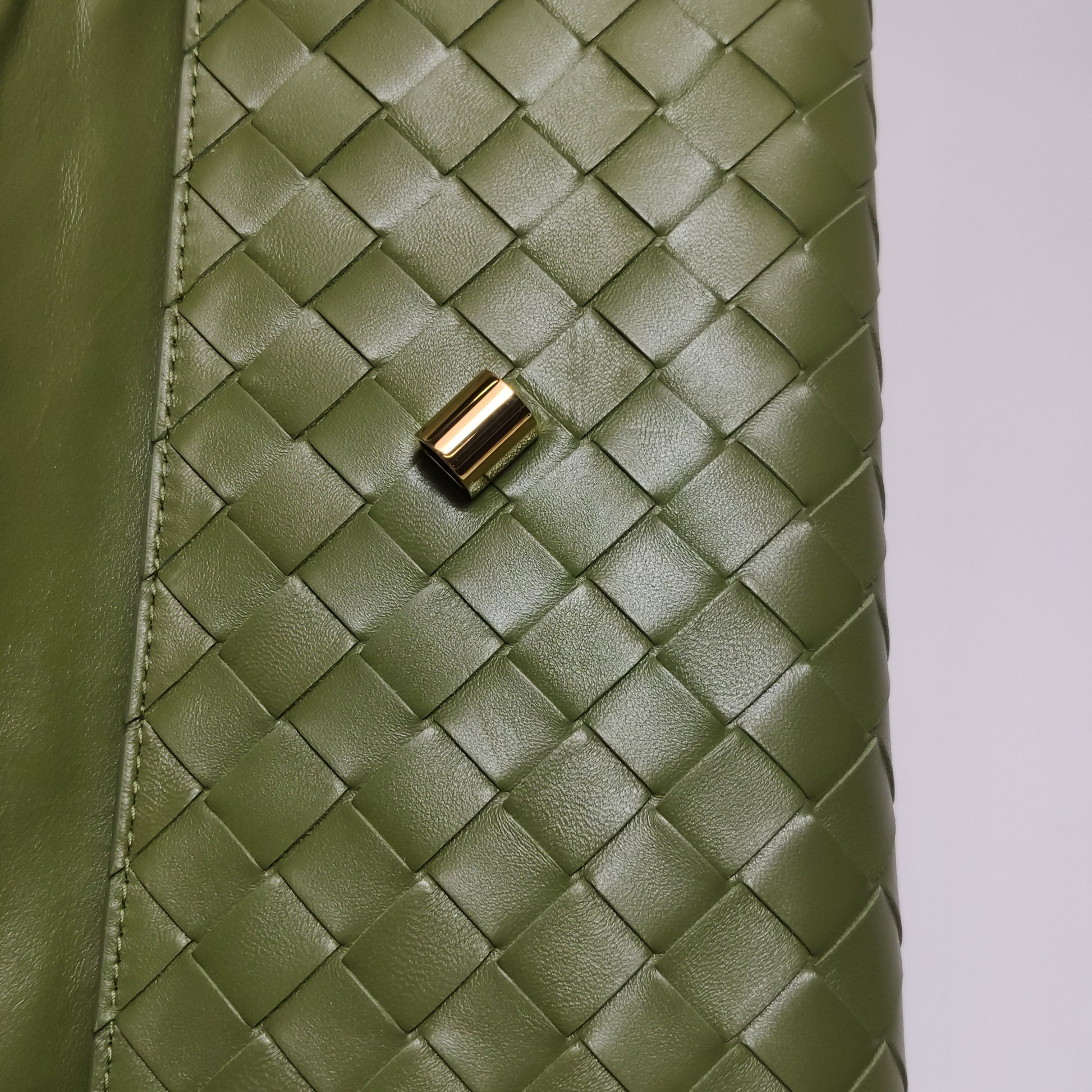 Bottega Veneta Long Andiamo Top Handle Clutch Matcha