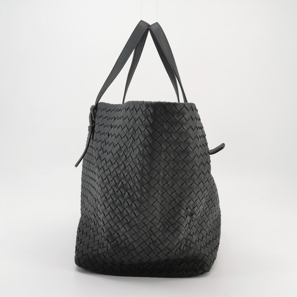 Bottega Veneta Intrecciato Cesta Tote Black