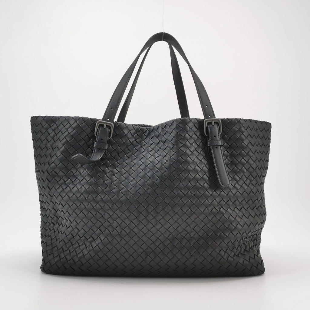 Bottega Veneta Intrecciato Cesta Tote Black