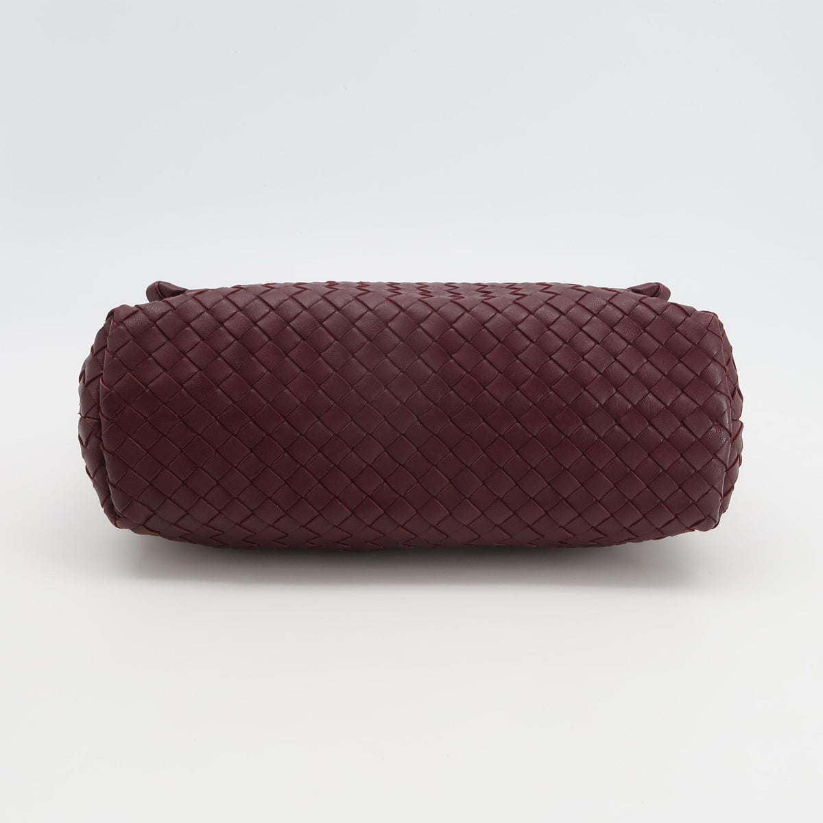 Bottega Veneta Intrecciato Olimpia Shoulder Bag Burgundy