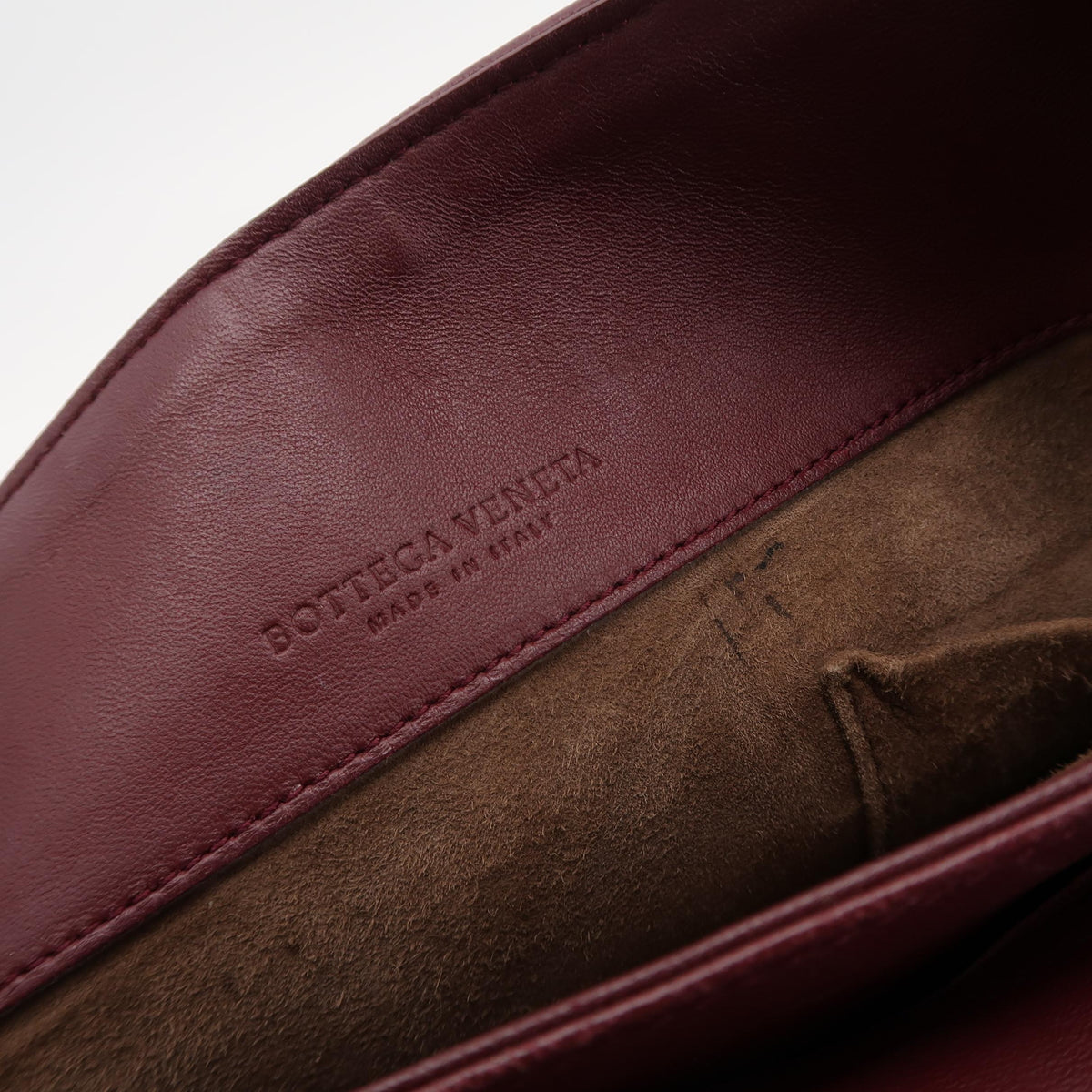 Bottega Veneta Intrecciato Olimpia Shoulder Bag Burgundy