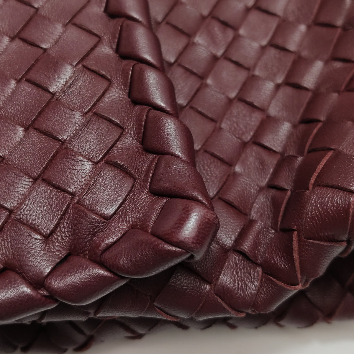 Bottega Veneta Intrecciato Olimpia Shoulder Bag Burgundy