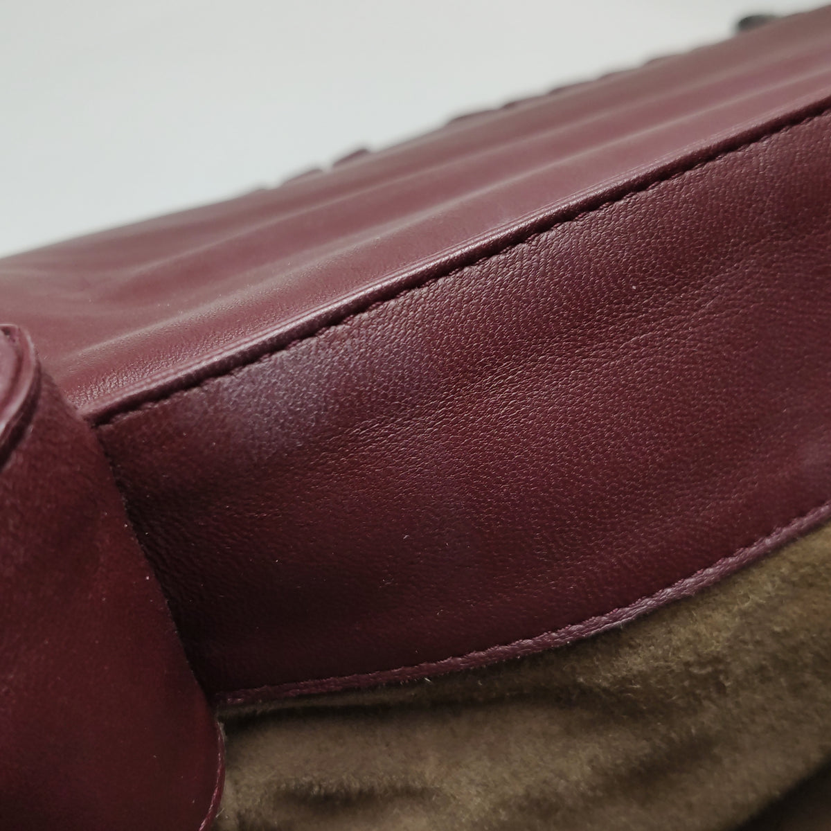 Bottega Veneta Intrecciato Olimpia Shoulder Bag Burgundy