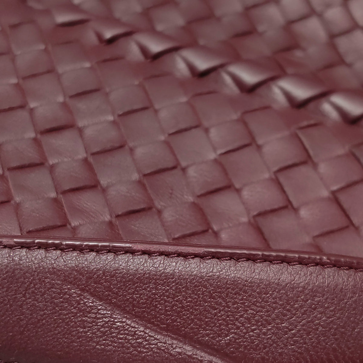 Bottega Veneta Intrecciato Olimpia Shoulder Bag Burgundy