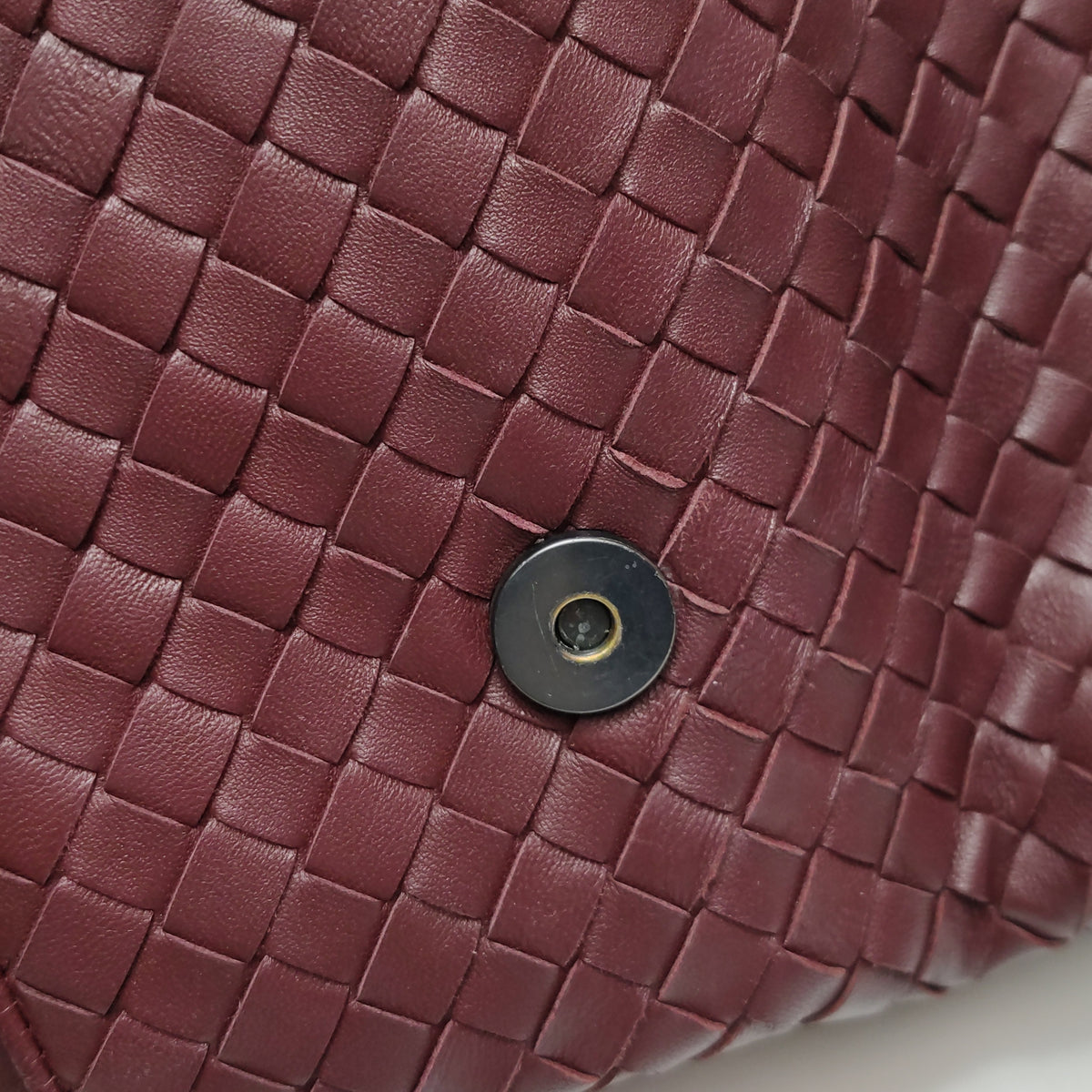 Bottega Veneta Intrecciato Olimpia Shoulder Bag Burgundy