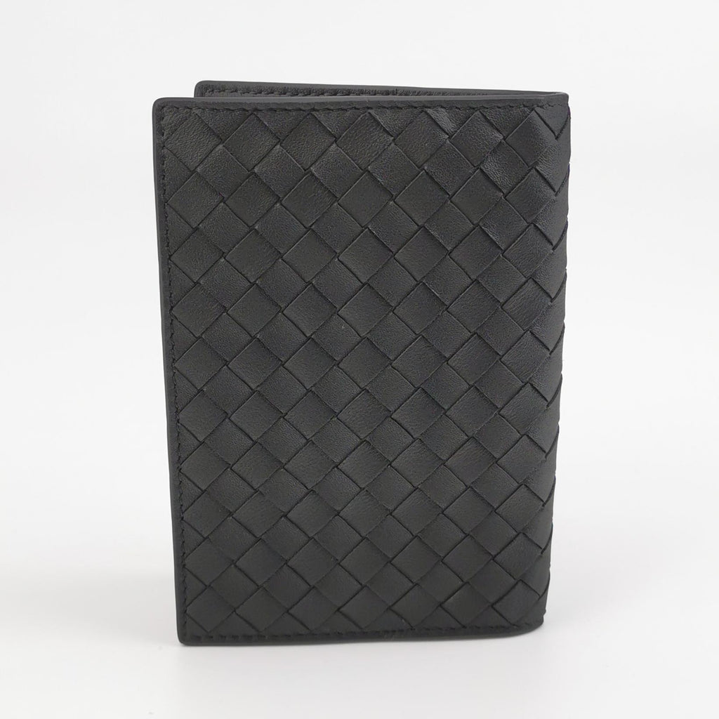 Bottega Veneta Intrecciato Passport Cover Black